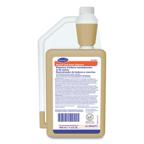 Stench And Stain Digester, Unscented, 32 Oz, Accumix Bottle, 6/carton
