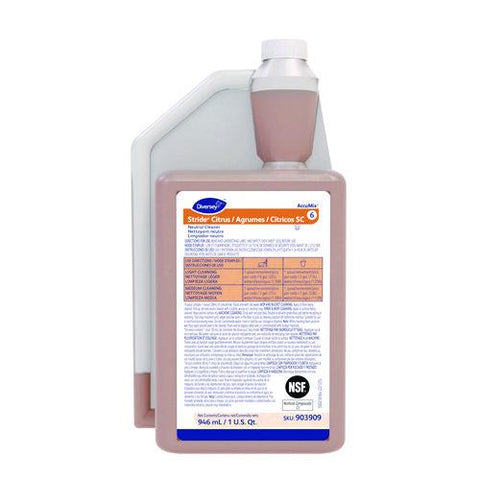 Stride Citrus Sc Neutral Cleaner, Citrus Scent, 32 Oz Acuumix Bottle, 6/carton