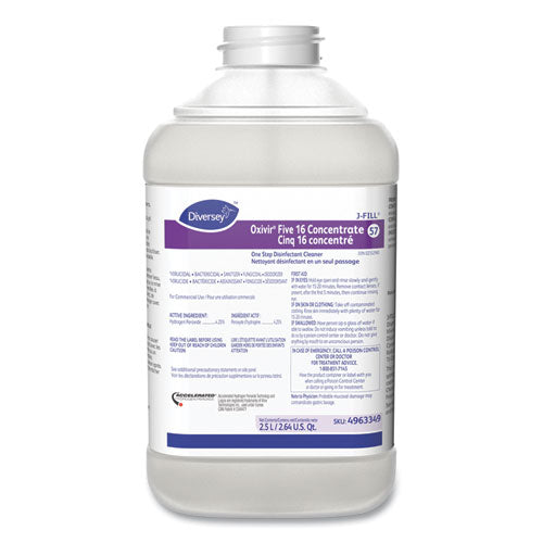 Oxivir Five 16 Concentrate One Step Disinfectant Cleaner, 84.5 Oz Bottle, 2/carton