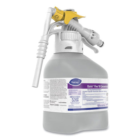 Oxivir Five 16 Concentrate One Step Disinfectant Cleaner, 1.59 Qt Bottle, 2/carton