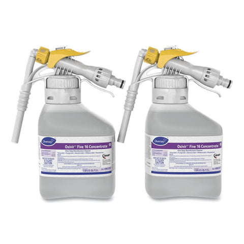 Oxivir Five 16 Concentrate One Step Disinfectant Cleaner, 1.59 Qt Bottle, 2/carton