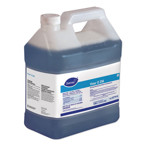 Virex Ii 256 One-step Disinfectant Cleaner Deodorant, Mint Scent, 1.5 Gal Bottle, 2/carton
