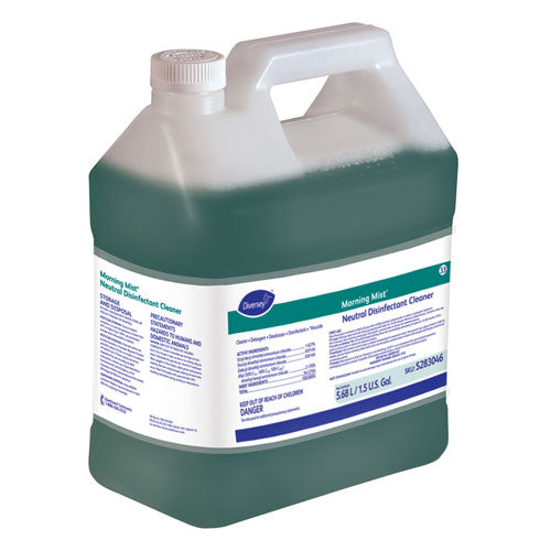 Morning Mist Neutral Disinfectant Cleaner, Fresh Scent, 1.5 Gal Bottle, 2/carton