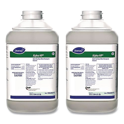 Alpha-hp Multi-surface Disinfectant Cleaner, Citrus Scent, 2.5 L J-fill Refill, 2/carton