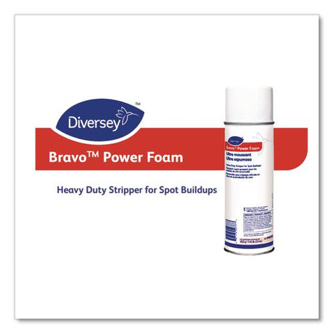 Bravo Power-foam Floor Stripper, Foam, 23 Oz Aerosol Spray, 12/carton