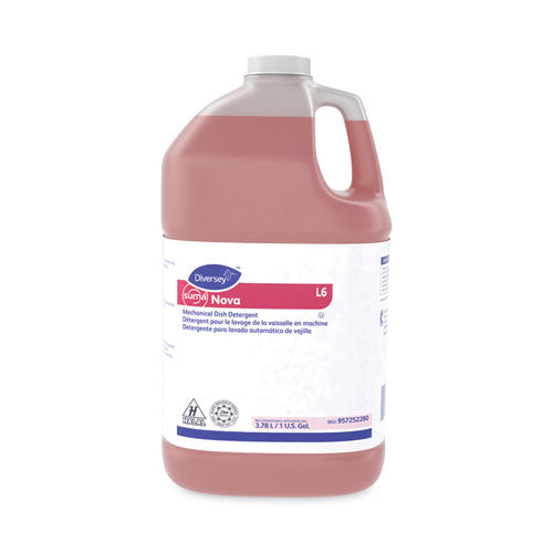 Sealed Air Suma Nova L6 Mechanical Dish Detergent, Liquid, 1 Gal, 4/carton