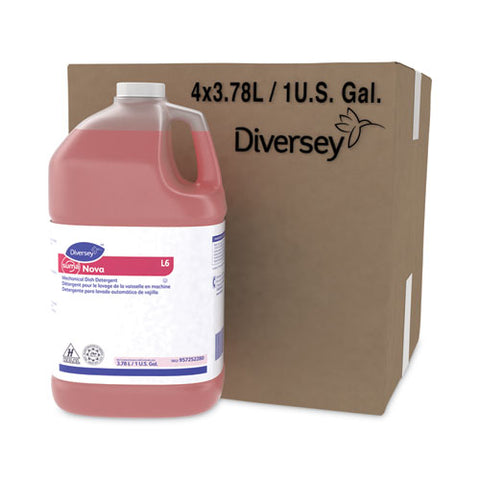 Sealed Air Suma Nova L6 Mechanical Dish Detergent, Liquid, 1 Gal, 4/carton