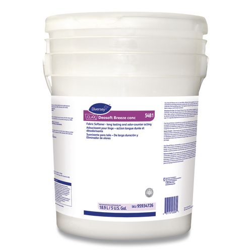 Clax Deosoft Breeze Concentrated Fabric Softener, Fresh Scent, 5 Gal Pail