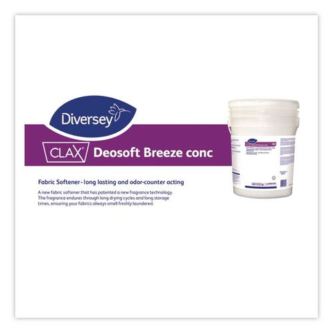 Clax Deosoft Breeze Concentrated Fabric Softener, Fresh Scent, 5 Gal Pail