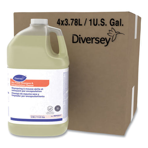 Dry Foam Shampoo And Encapsulation Cleaner, Floral Scent, Liquid, 1 Gal, 4/carton