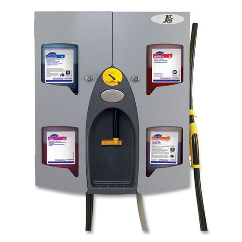 J-fill Quattroselect Dispensing System, Four Dispenser, Air Gap, 2.5 L, 18.5 X 7.5 X 24.25, Silver