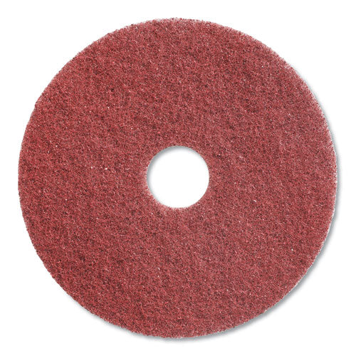 Twister Floor Pad, 17" Diameter, Red, 2/carton