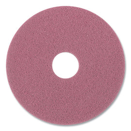 High-traffic Twister Floor Pad, 27" Diameter, Pink, 2/pack