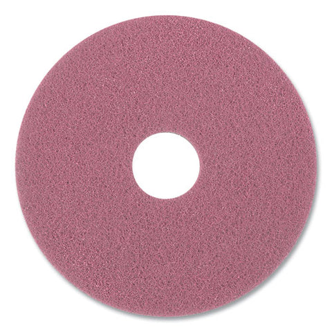 High-traffic Twister Floor Pad, 27" Diameter, Pink, 2/pack