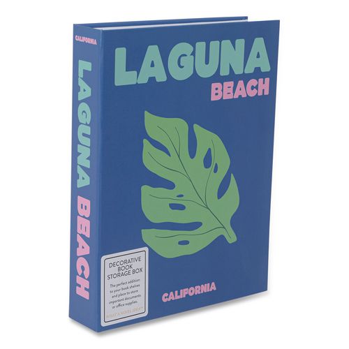 Magnetic Storage Book Box, Laguna, 7.5 X 1.75 X 9.75, Blue