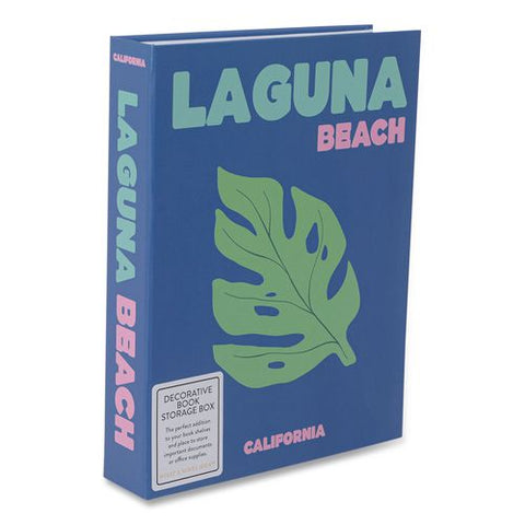 Magnetic Storage Book Box, Laguna, 7.5 X 1.75 X 9.75, Blue
