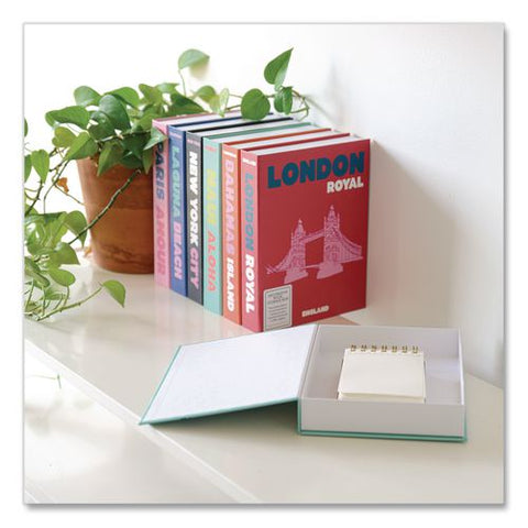 Magnetic Storage Book Box, London, 7.5 X 1.75 X 9.75, Red