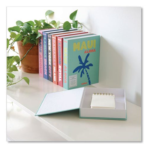 Magnetic Storage Book Box, Maui, 7.5 X 1.75 X 9.75, Green
