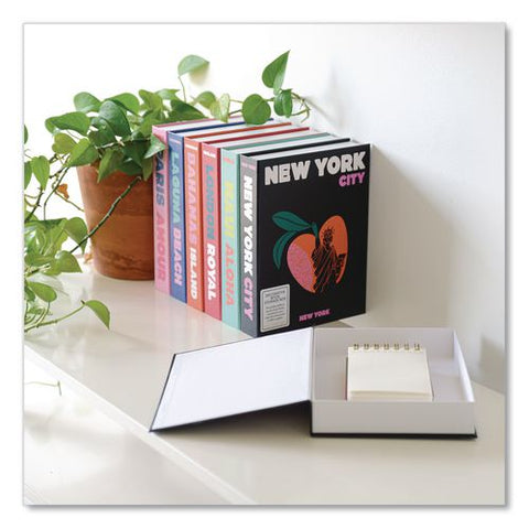 Magnetic Storage Book Box, New York, 7.5 X 1.75 X 9.75, Black