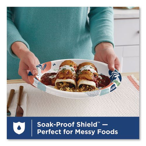 Paper Plates With Soak-proof Shield, 10" Dia, Multicolor, 86/pack