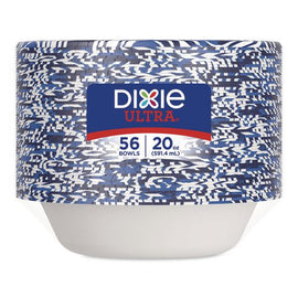 Paper Bowls, 20 Oz, Blue/black/white, 56/pack