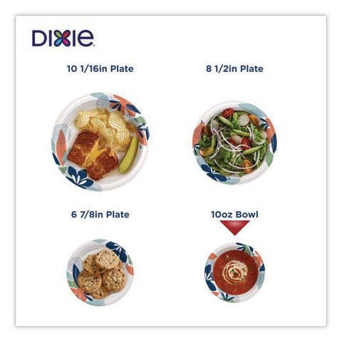 Paper Bowls With Soak Proof Shield, 10 Oz, Multicolor, 72/pack