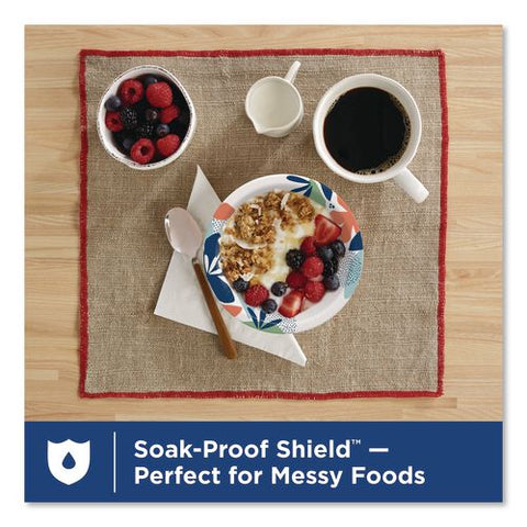 Paper Bowls With Soak Proof Shield, 10 Oz, Multicolor, 72/pack