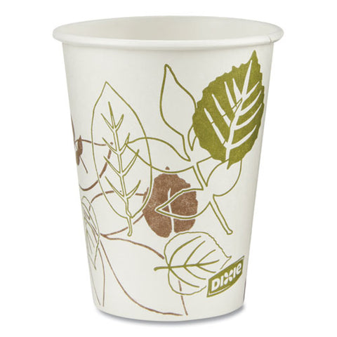 Pathways Paper Hot Cups, 8 Oz, White/brown, 50/sleeve, 20 Sleeves/carton