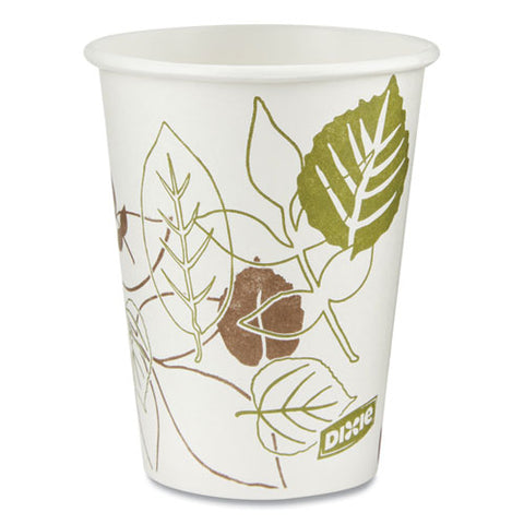 Pathways Paper Hot Cups, 8 Oz, White/brown, 25/bag, 20 Bags/carton