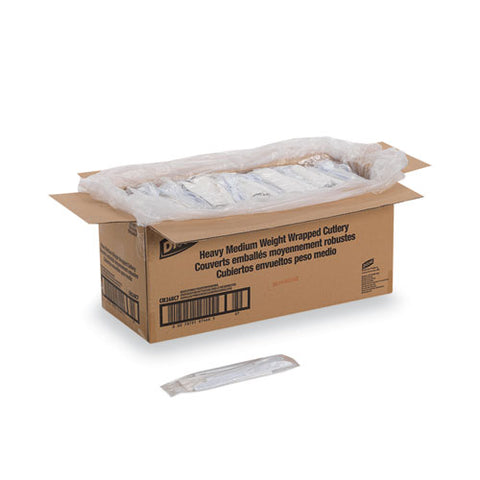 Wrapped Tableware/napkin Packets, Fork/knife/spoon/napkin, White, 250/carton
