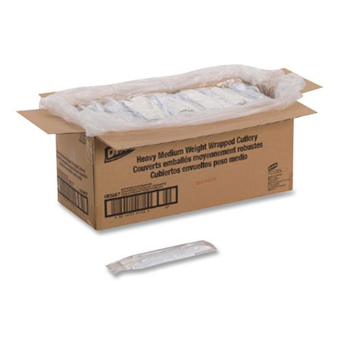 Wrapped Tableware/napkin Packets, Fork/knife/spoon/napkin, White, 250/carton