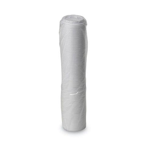 Dome Drink-thru Lids, Fits 10 Oz To 20 Oz Dixie Paper Hot Cups, White, 100/pack