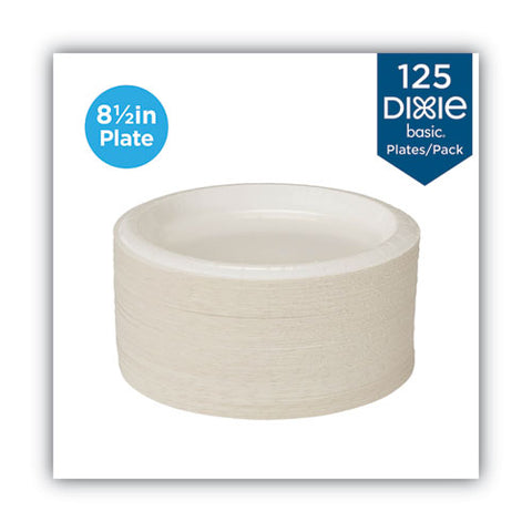 Paper Dinnerware, Plate, 8.5" Dia, White, 125/pack