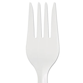Smartstock Plastic Cutlery Refill, Series-b, Mediumweight Fork, White, 40/pack, 24 Packs/carton