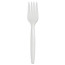 Smartstock Plastic Cutlery Refill, Series-b, Mediumweight Fork, White, 40/pack, 24 Packs/carton