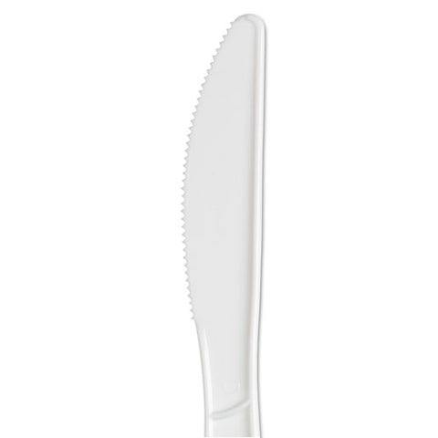 Smartstock Plastic Cutlery Refill, Series-b, Mediumweight Knife, White, 40/pack, 24 Packs/carton