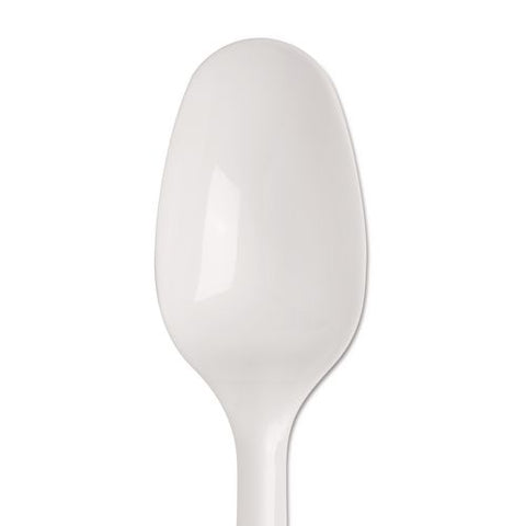 Smartstock Plastic Cutlery Refill, Series-b, Mediumweight Spoon, White, 40/pack, 24 Packs/carton