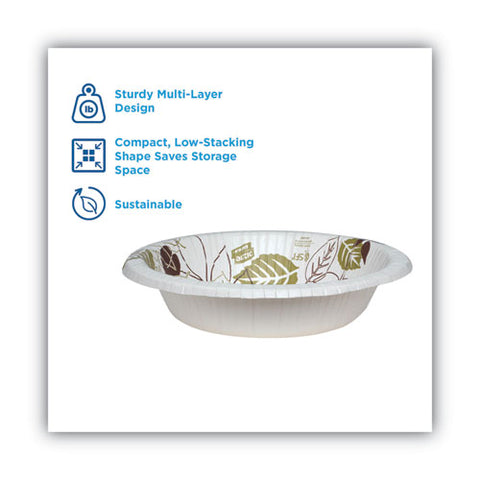 Pathways Heavyweight Paper Bowls, 20 Oz, White/green/burgundy, 125/pack