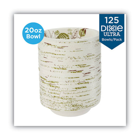 Pathways Heavyweight Paper Bowls, 20 Oz, White/green/burgundy, 125/pack