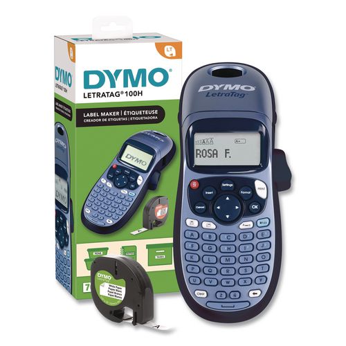 Letratag 100h Label Maker, 2 Lines, 3.62 X 4.63 X 12.72, Blue
