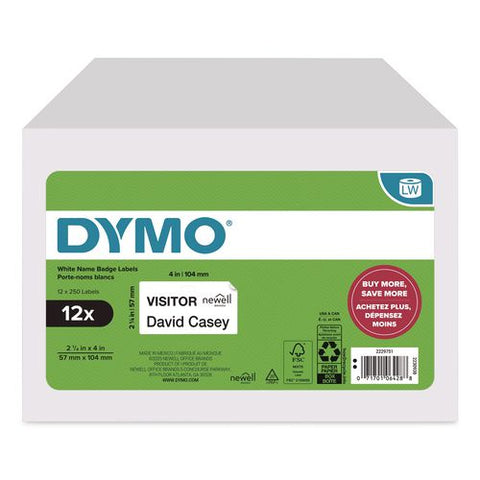 Labelwriter Shipping Labels, 6.56" X 9.81", White, 250 Labels/roll, 12 Rolls/box