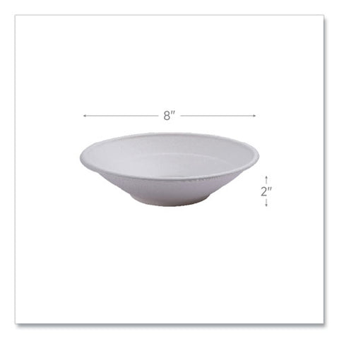 Vanguard Renewable And Compostable Sugarcane Bowls, 24 Oz, White, 400/carton