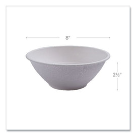 Vanguard Renewable And Compostable Sugarcane Bowls, 32 Oz, White, 400/carton