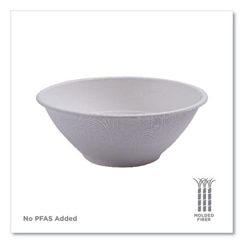 Vanguard Renewable And Compostable Sugarcane Bowls, 32 Oz, White, 400/carton