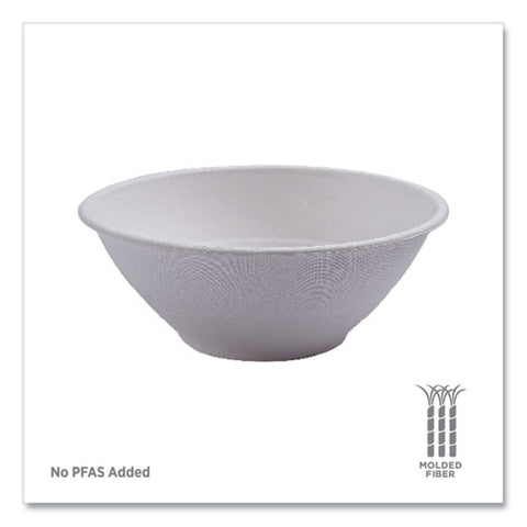 Vanguard Renewable And Compostable Sugarcane Bowls, 40 Oz, White, 400/carton