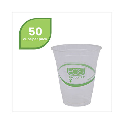 Greenstripe Renewable And Compostable Cold Cups, 12 Oz, Clear, 50/pack