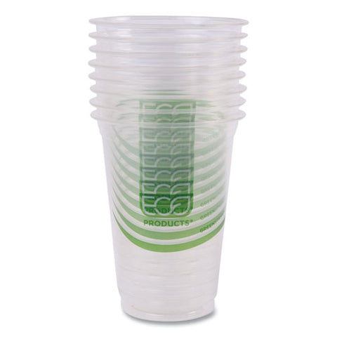 Greenstripe Renewable And Compostable Cold Cups Convenience Pack, 16 Oz, Clear, 50/pack