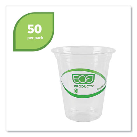 Greenstripe Renewable And Compostable Cold Cups Convenience Pack, 16 Oz, Clear, 50/pack