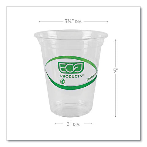 Greenstripe Renewable And Compostable Cold Cups, 16 Oz, Clear, 50/pack, 20 Packs/carton