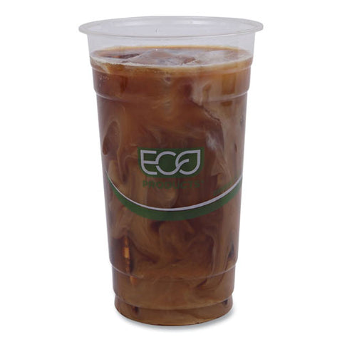 Greenstripe Renewable And Compostable Pla Cold Cups, 24 Oz, Clear, 50/pack, 20 Packs/carton